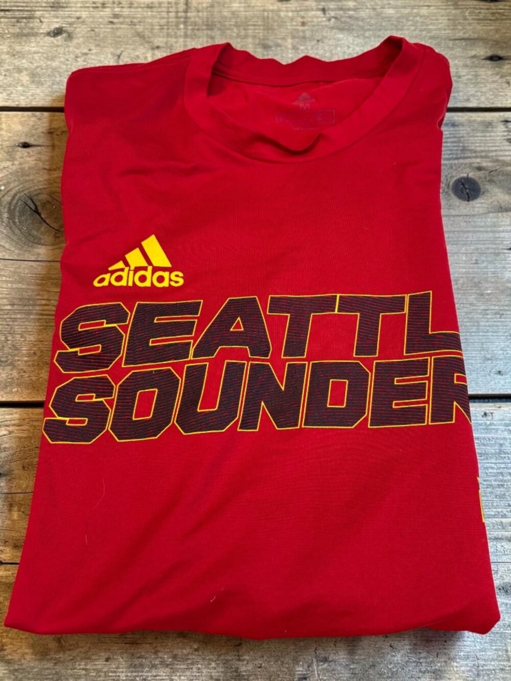Adidas Seattle Sounders FC Red Aeroready Yin-Yang Graphic Tee Size M